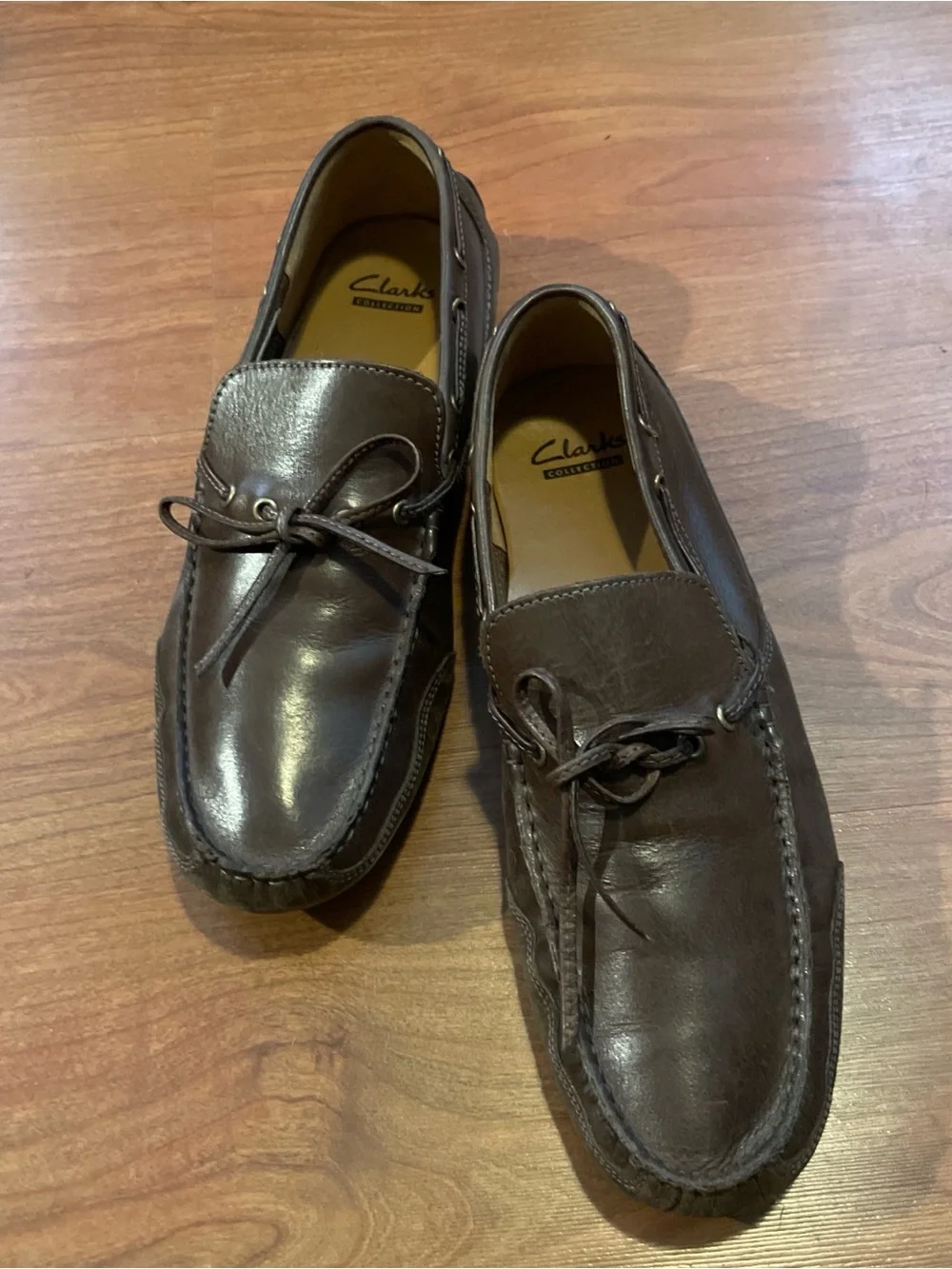 Clarks Brown Leather Moccasin Boat Shoes